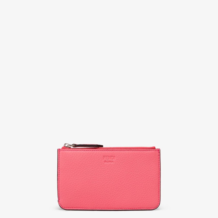 Donna Fendi Portacarte E Piccoli Accessori | Pouch In Pelle Rosa