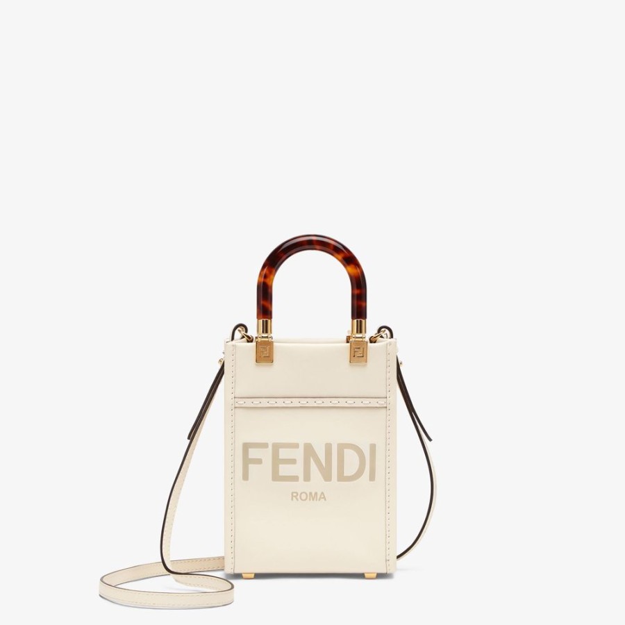 Donna Fendi Borse Mini | Minibag In Pelle Bianca