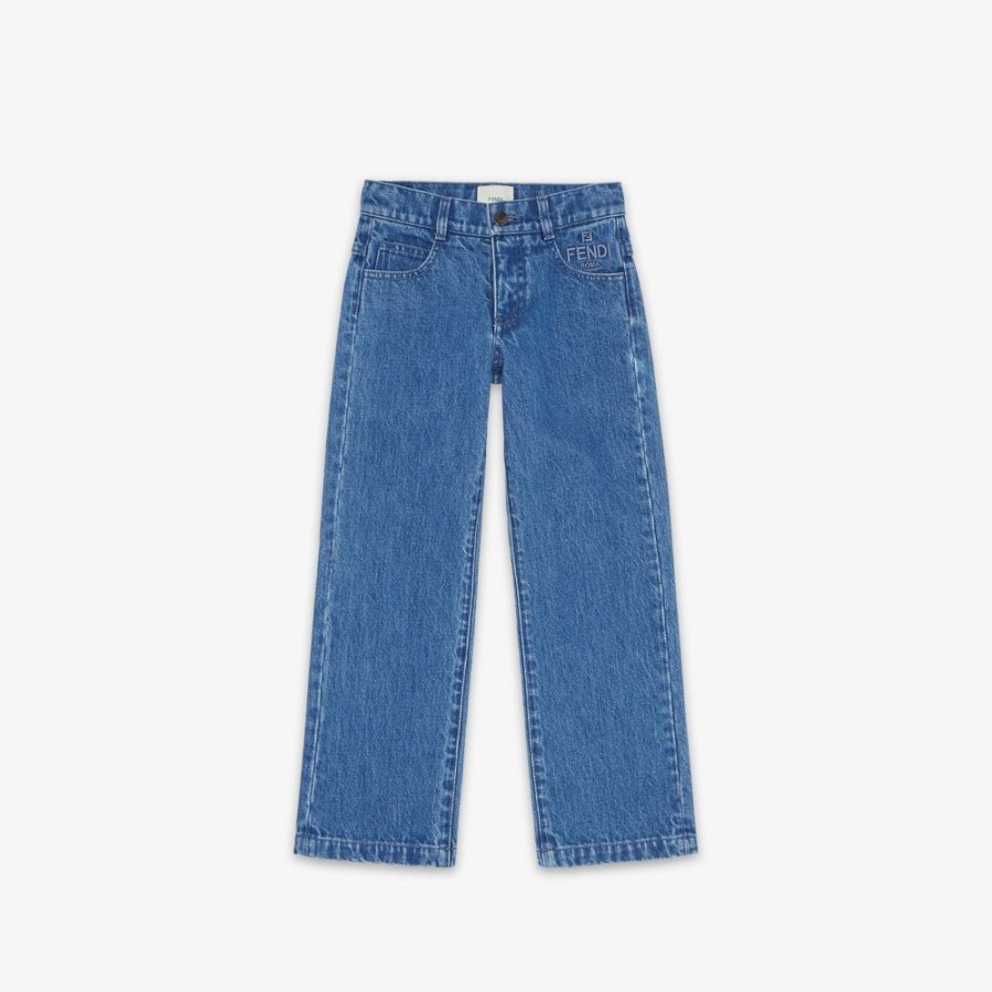 Bambini Fendi Abbigliamento | Pantalone Junior In Denim