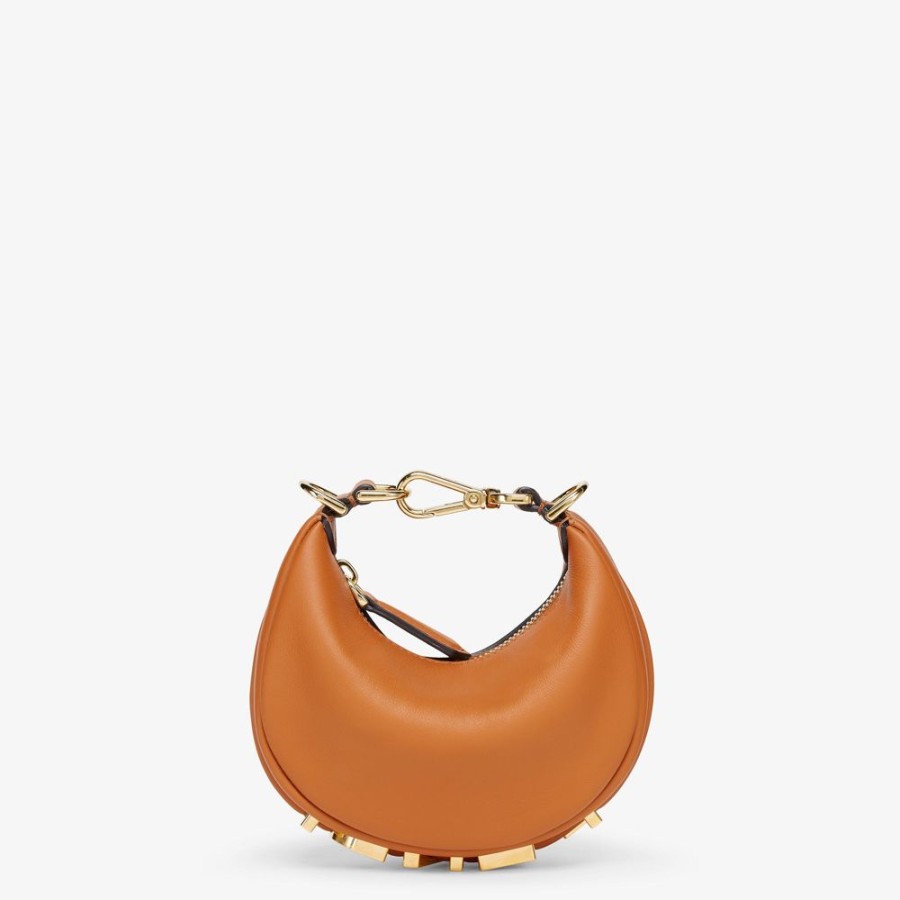 Donna Fendi Miniature Bags | Charm In Pelle Marrone