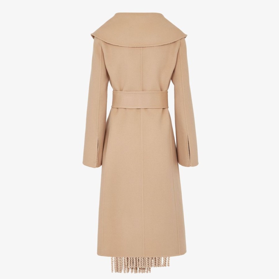 Donna Fendi Cappotti E Capispalla | Cappotto In Lana Beige