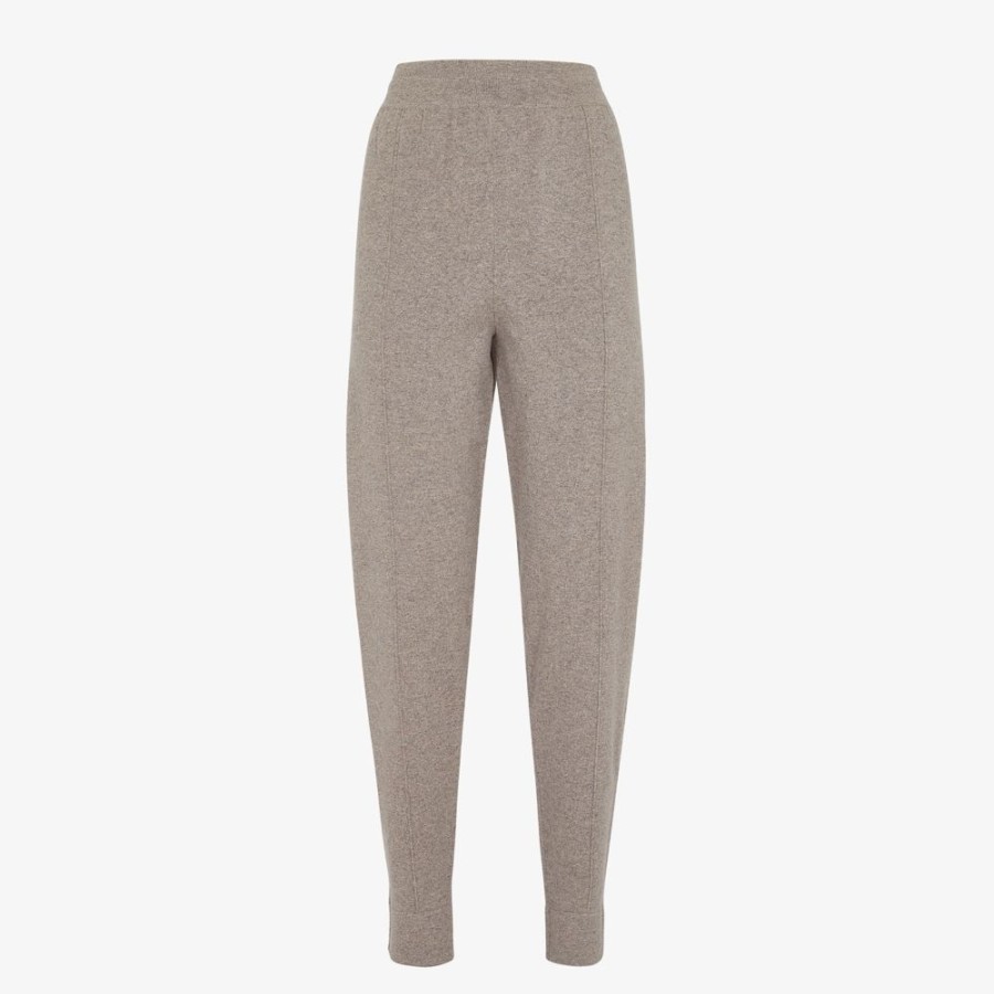 Donna Fendi Completi | Pantalone In Cashmere Eco Beige