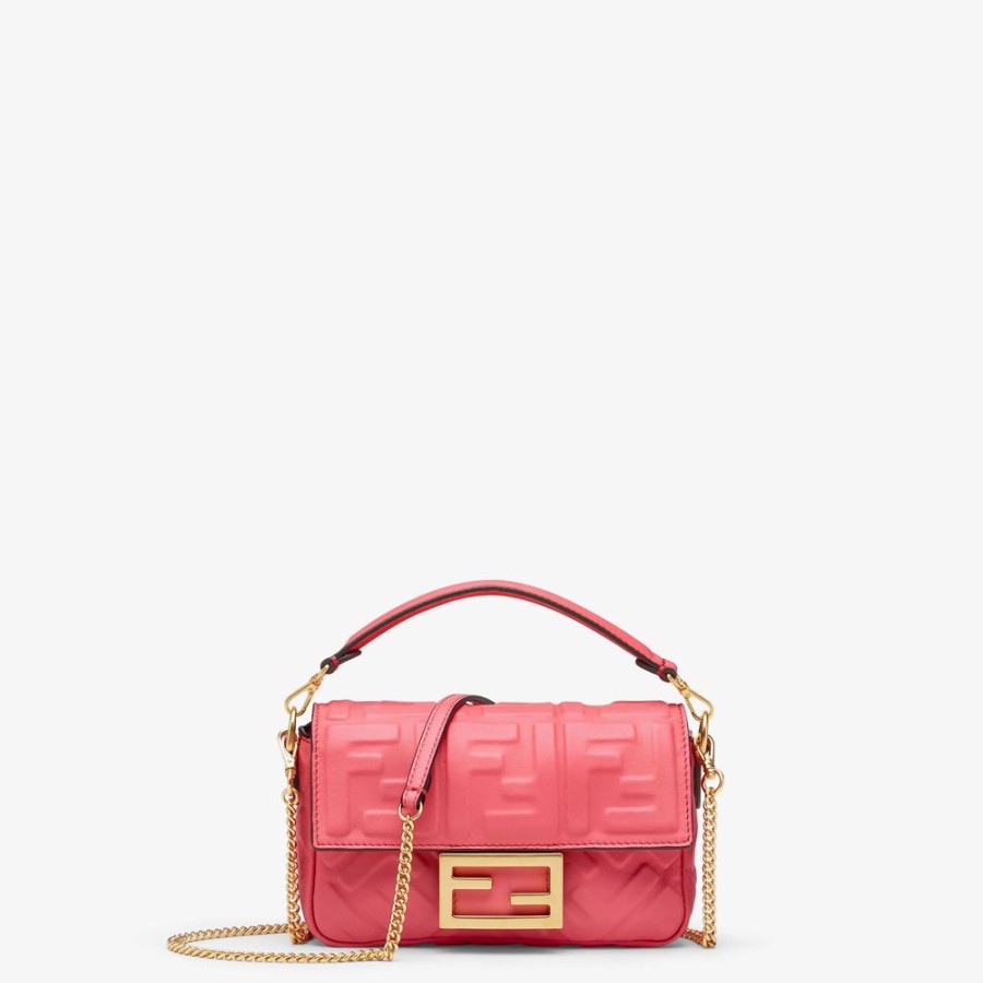 Donna Fendi Borse Mini | Borsa In Nappa Rosa