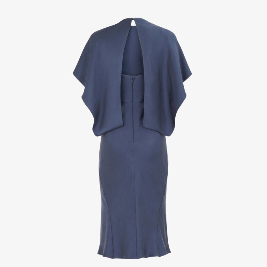 Donna Fendi Abiti E Tute | Abito In Satin Blu