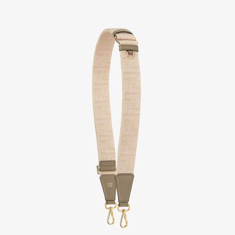 Donna Fendi Tracolle E Accessori Per Borse | Tracolla In Nastro Beige