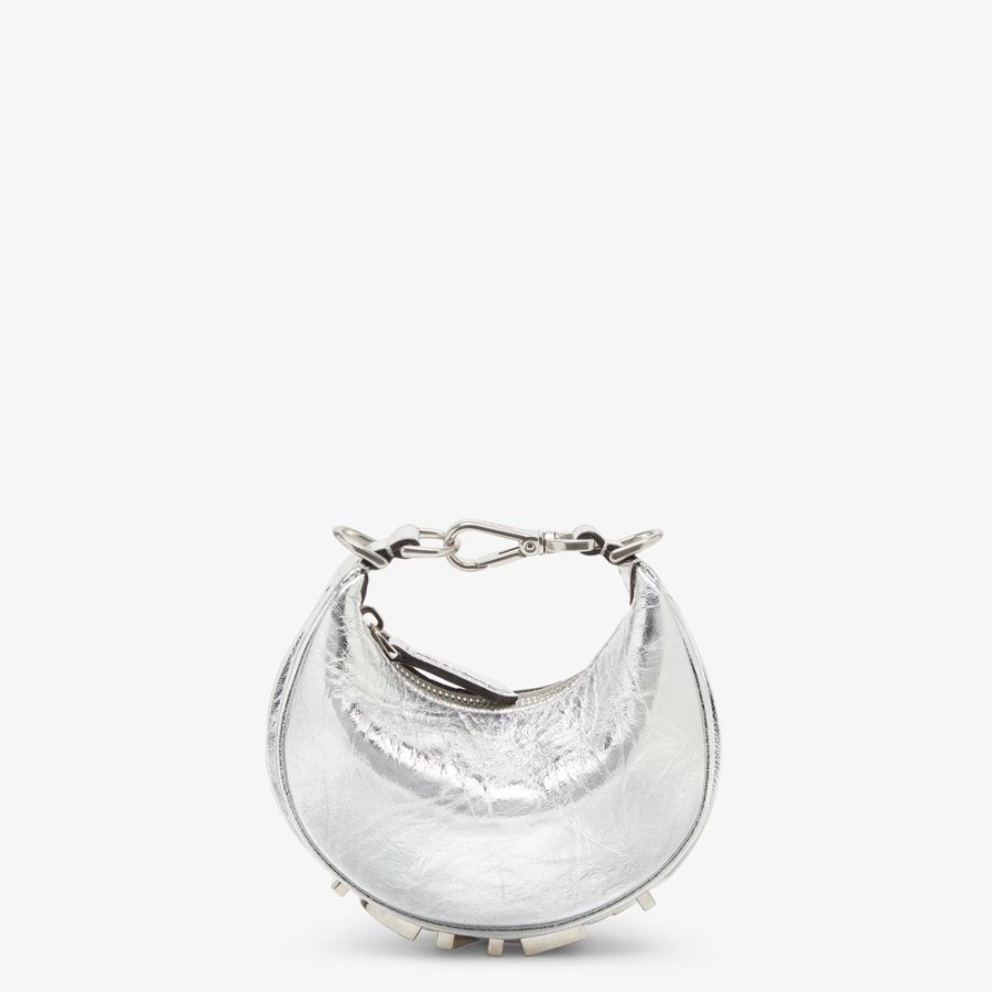 Donna Fendi Miniature Bags | Charm In Pelle Argento