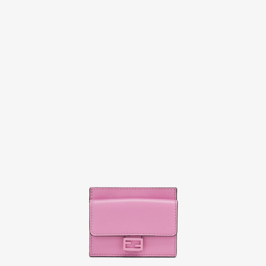 Donna Fendi Portacarte E Piccoli Accessori | Porta Carte In Nappa Rosa