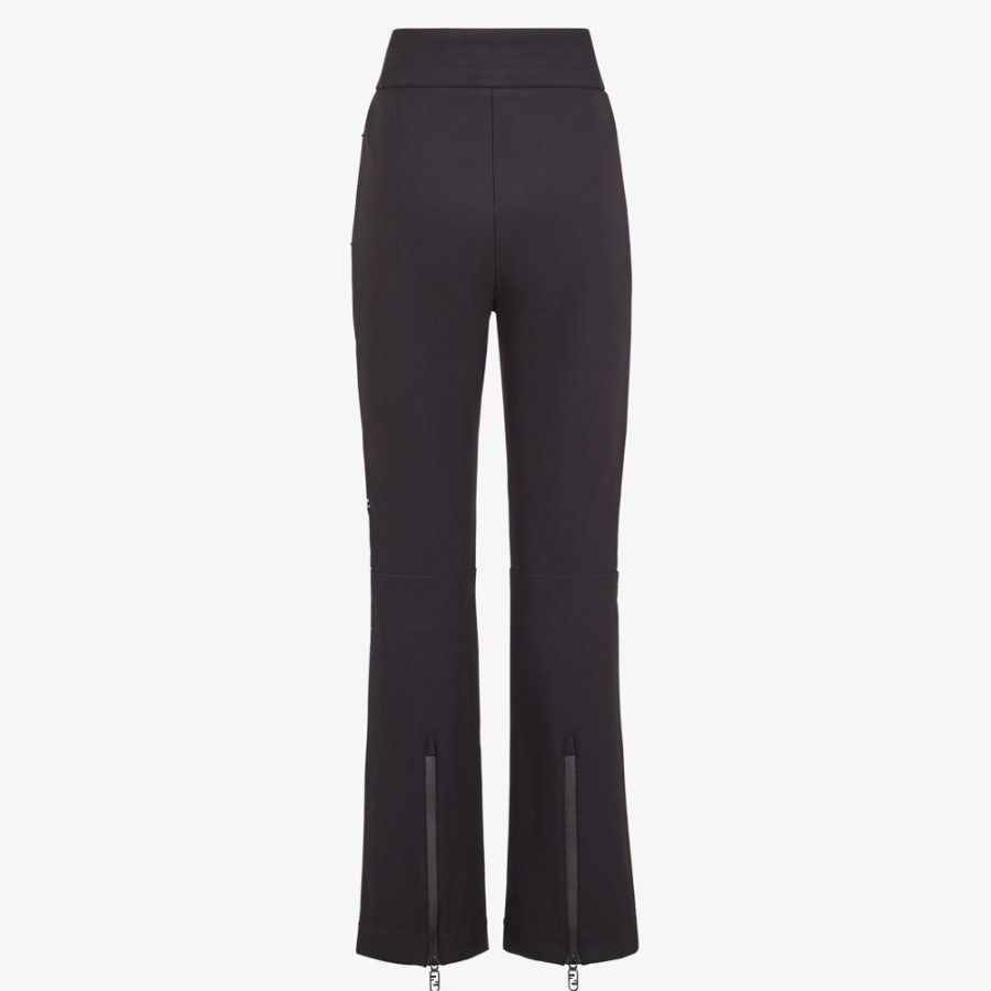 Donna Fendi Skiwear | Pantalone In Nylon Stampato Bianco E Nero