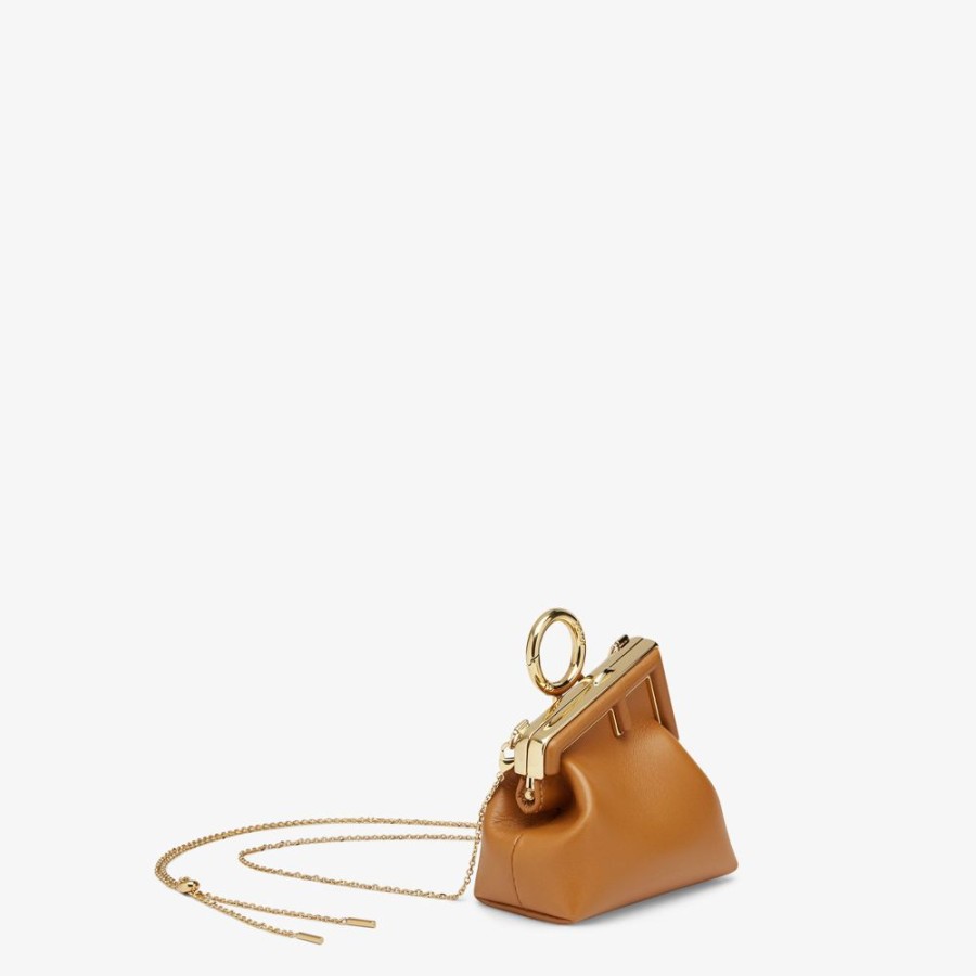 Donna Fendi Miniature Bags | Charm In Nappa Marrone