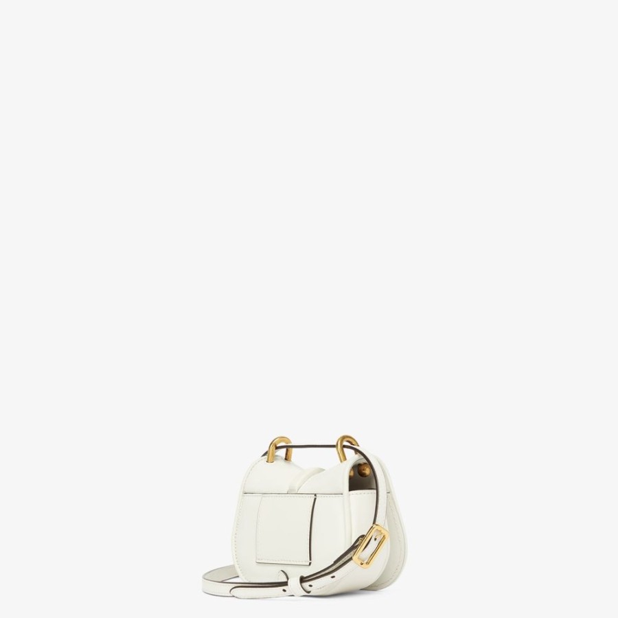 Donna Fendi Miniature Bags | Charm In Pelle Bianca