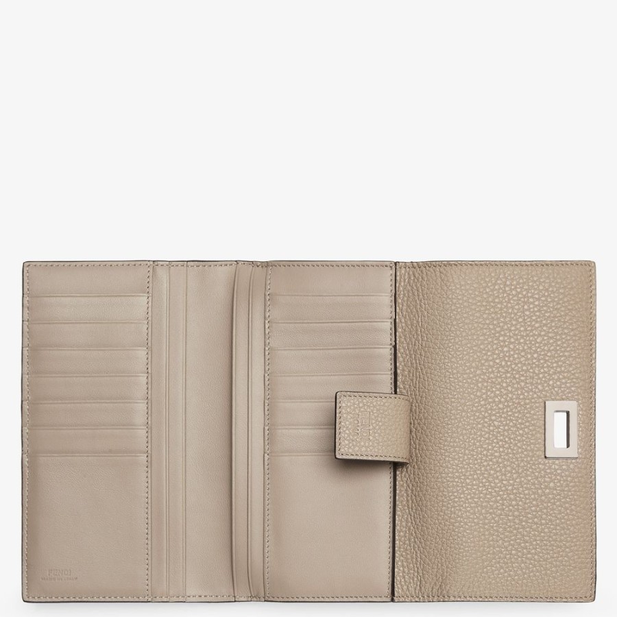 Donna Fendi Portafogli | Portafoglio In Pelle Beige