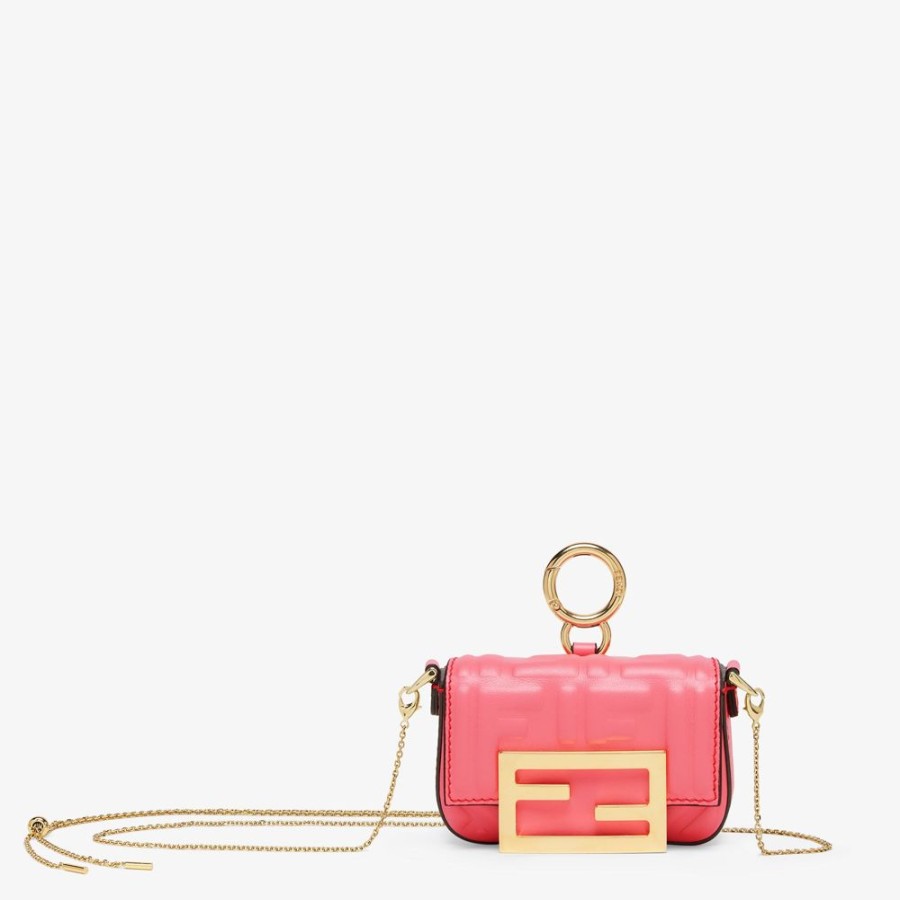 Donna Fendi Miniature Bags | Charm In Nappa Rosa