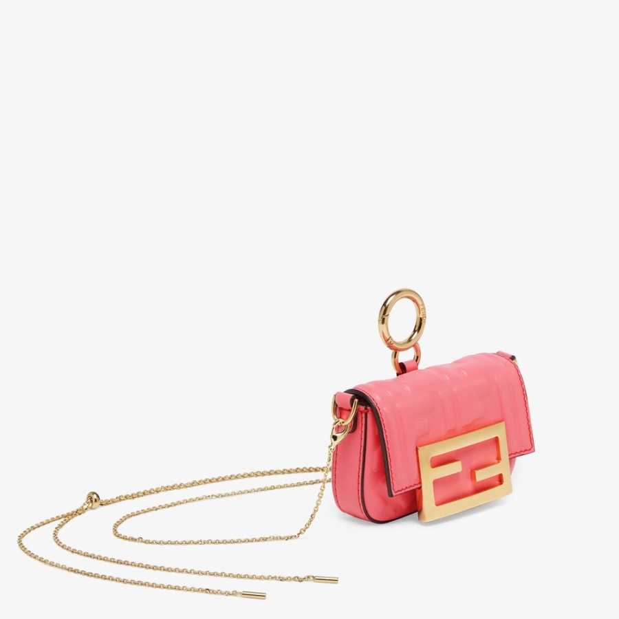 Donna Fendi Miniature Bags | Charm In Nappa Rosa