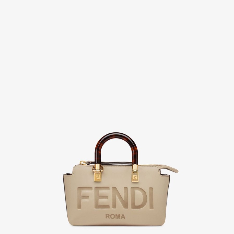 Donna Fendi Borse Mini | Bauletto Piccolo In Pelle Tortora