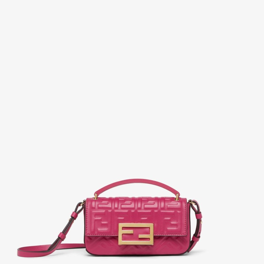 Donna Fendi Borse Mini | Pouch In Nappa Fucsia