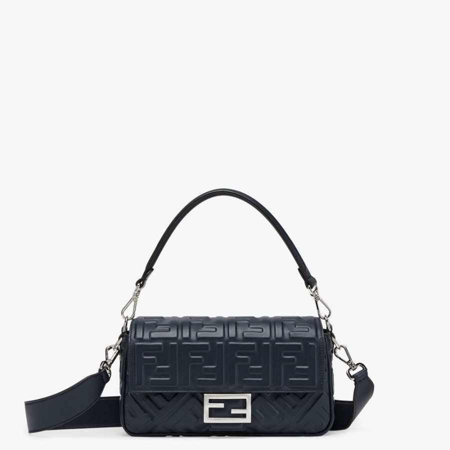 Donna Fendi Borse A Spalla E Tracolle | Borsa In Nappa Blu Notte