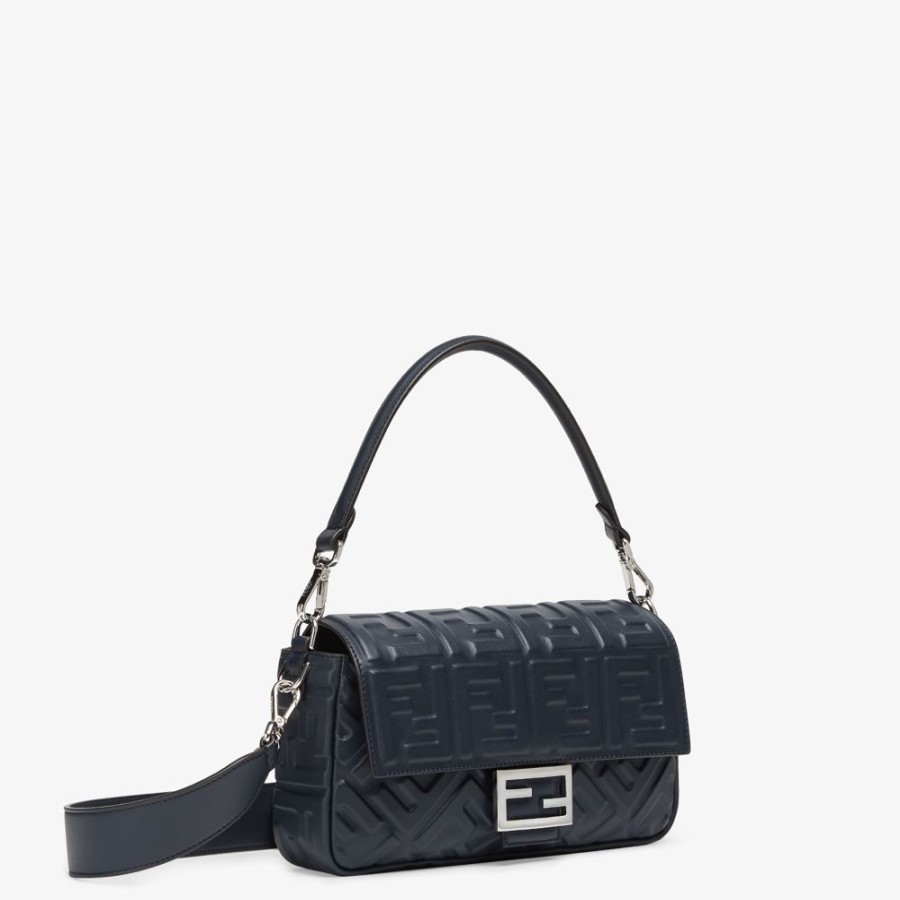 Donna Fendi Borse A Spalla E Tracolle | Borsa In Nappa Blu Notte