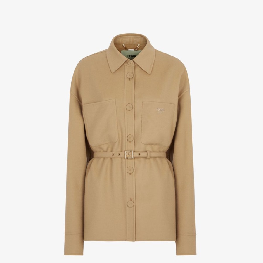 Donna Fendi Giacche | Go-To Jacket In Lana Beige