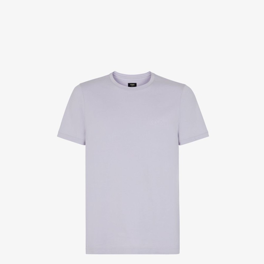 Uomo Fendi T-Shirt E Polo | T-Shirt In Jersey Lilla