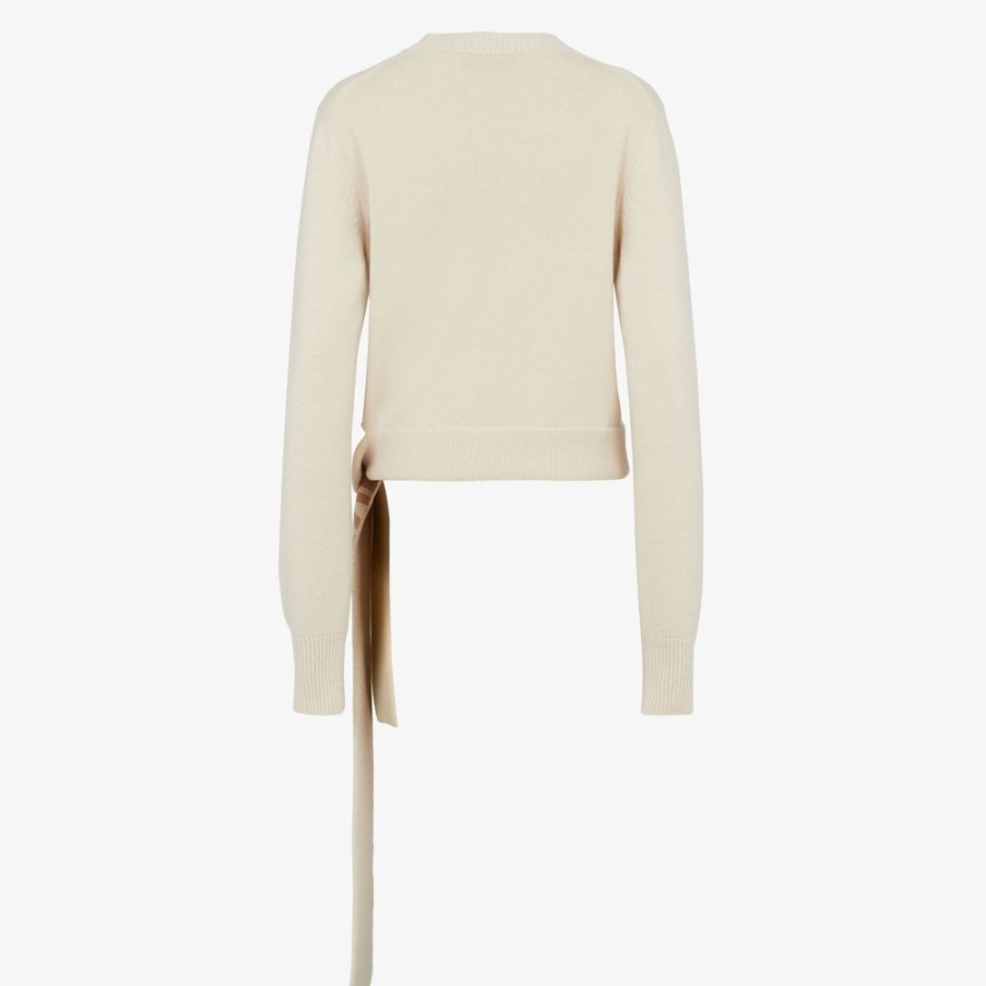 Donna Fendi Maglieria | Pullover In Cashmere E Lana Beige