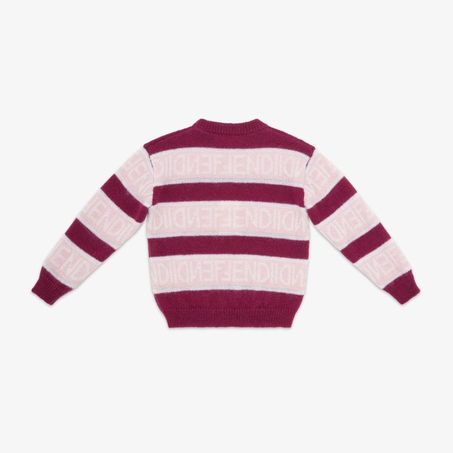 Bambini Fendi Abbigliamento | Maglione Junior In Mohair Multicolor