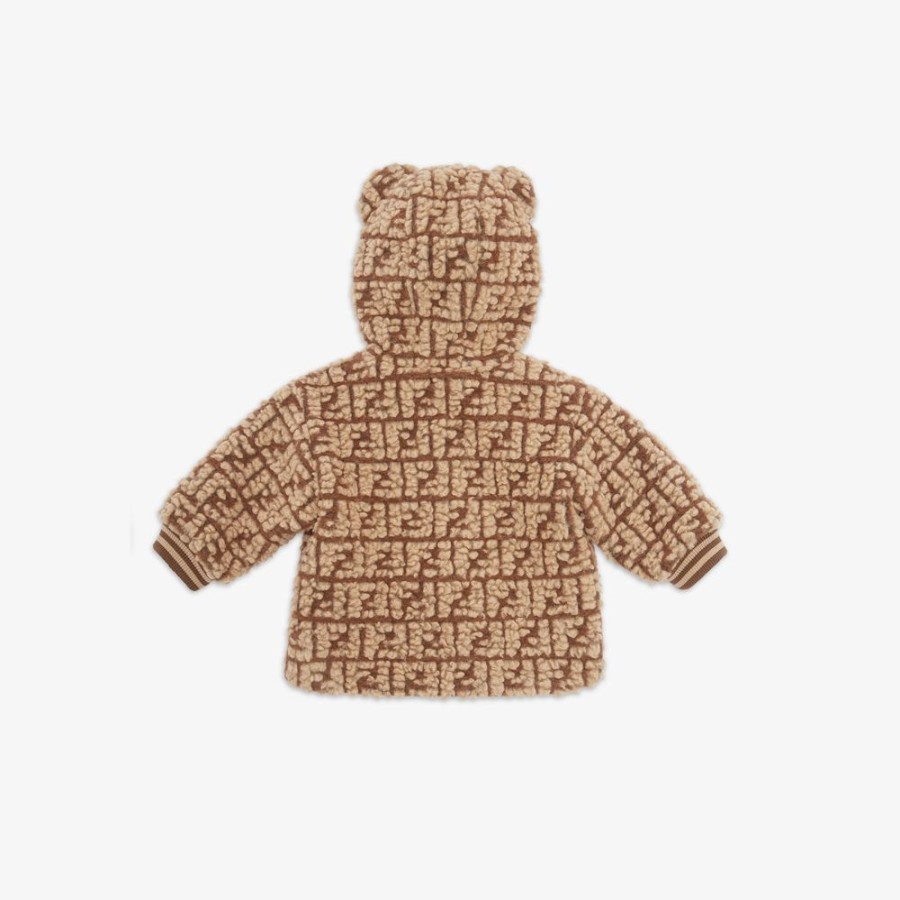 Bambini Fendi Bambina | Giacca Baby In Lana Con Logo