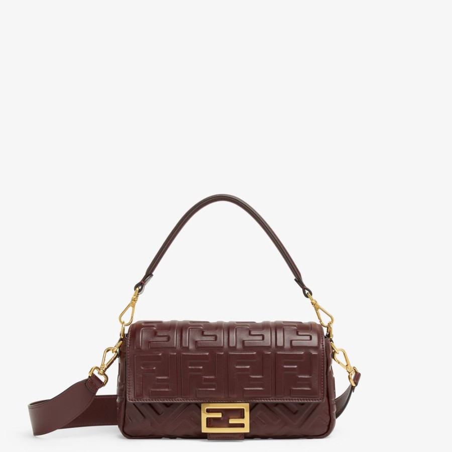 Donna Fendi Borse A Spalla E Tracolle | Borsa In Nappa Bordeaux