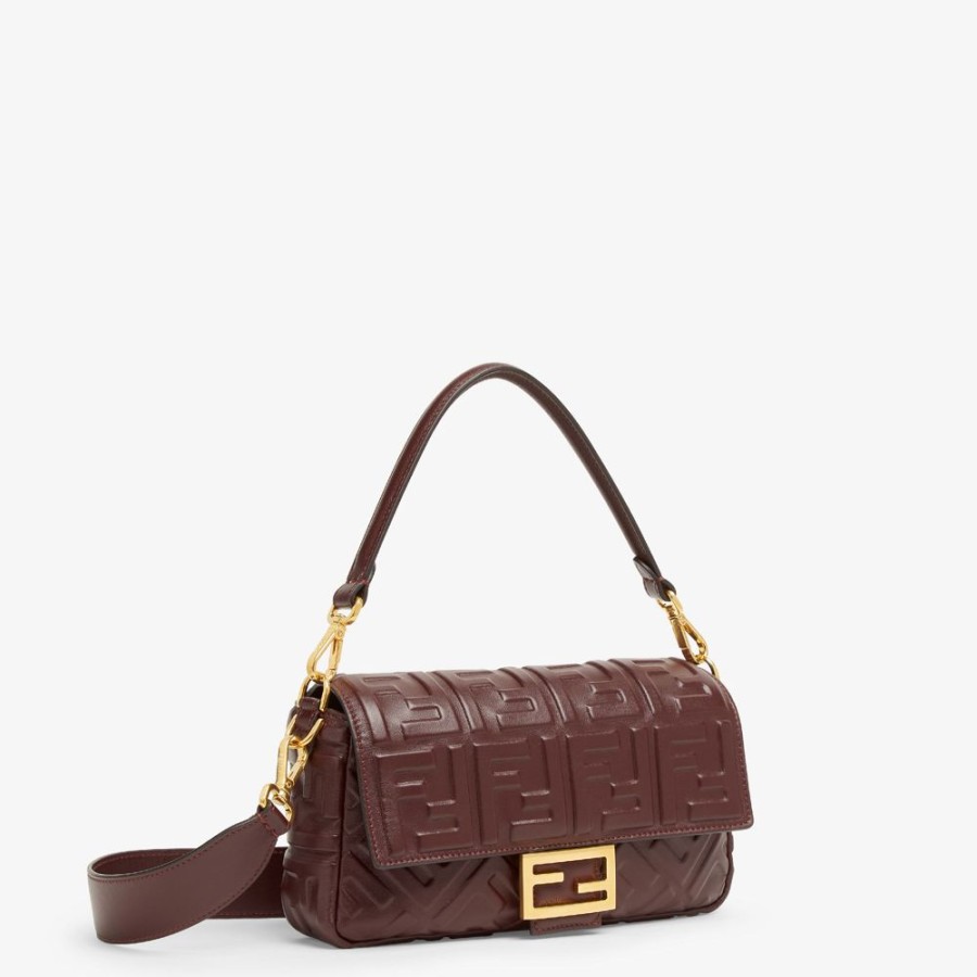 Donna Fendi Borse A Spalla E Tracolle | Borsa In Nappa Bordeaux