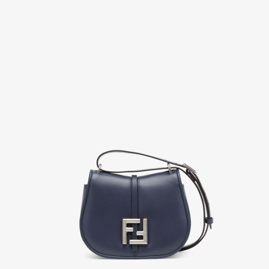 Donna Fendi Borse A Spalla E Tracolle | Borsa In Pelle Blu Notte