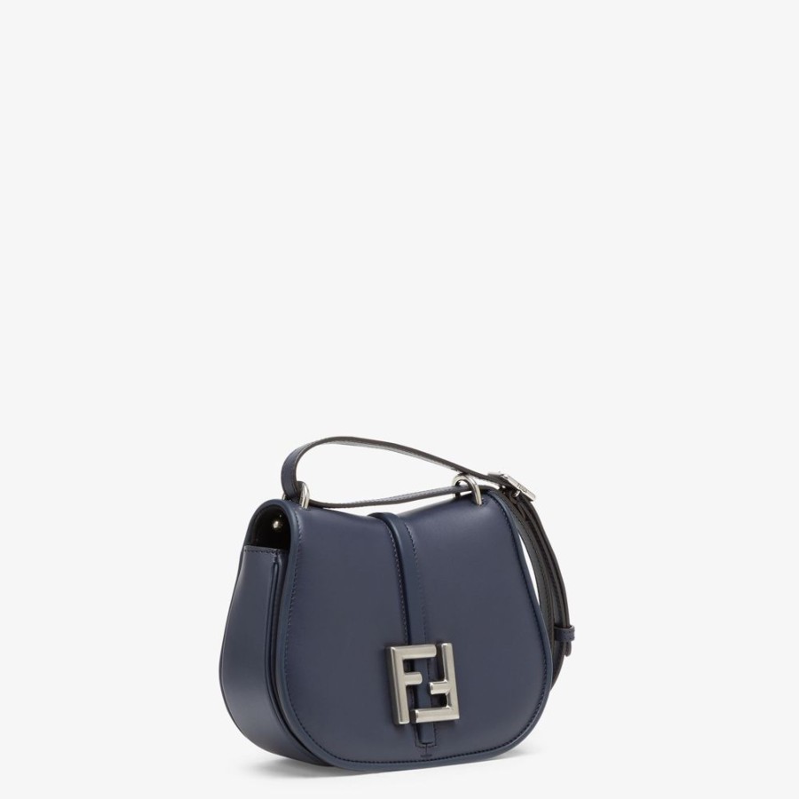 Donna Fendi Borse A Spalla E Tracolle | Borsa In Pelle Blu Notte