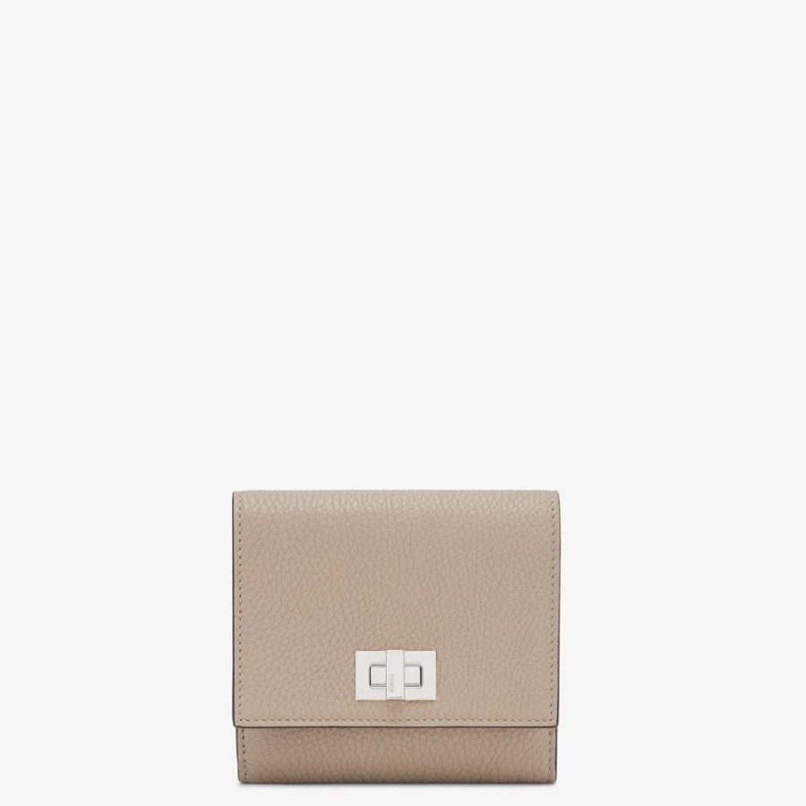 Donna Fendi Portafogli | Portafoglio In Pelle Beige