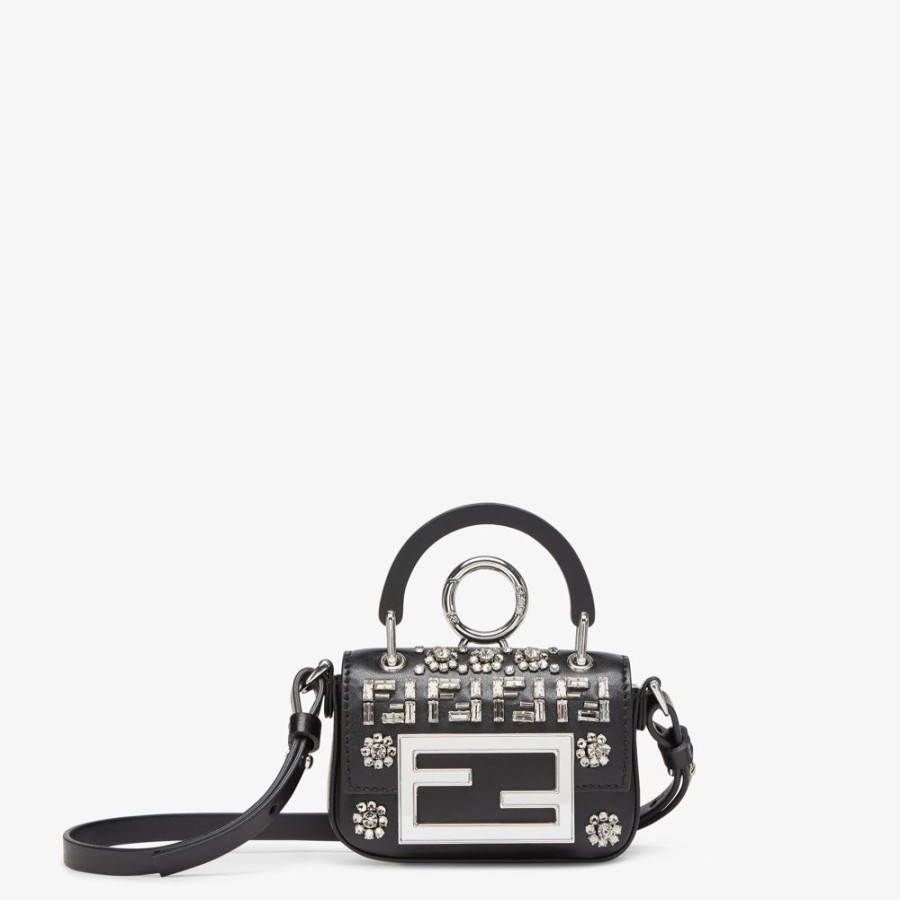 Donna Fendi Miniature Bags | Minibag In Pelle Nera