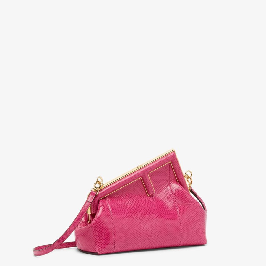 Donna Fendi Pelli Pregiate | Borsa In Karung Fucsia