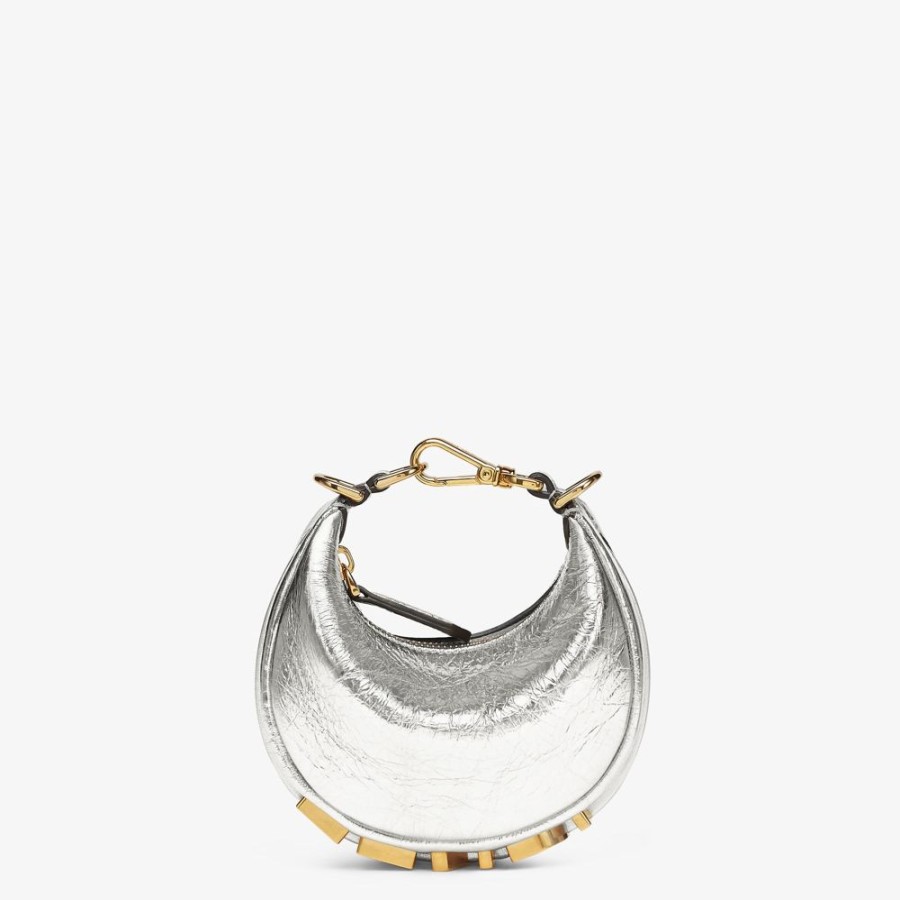 Donna Fendi Miniature Bags | Charm In Pelle Argento