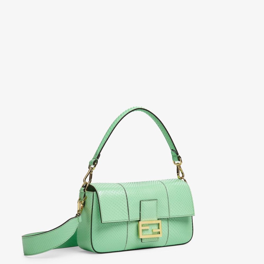 Donna Fendi Pelli Pregiate | Borsa In Pitone Verde