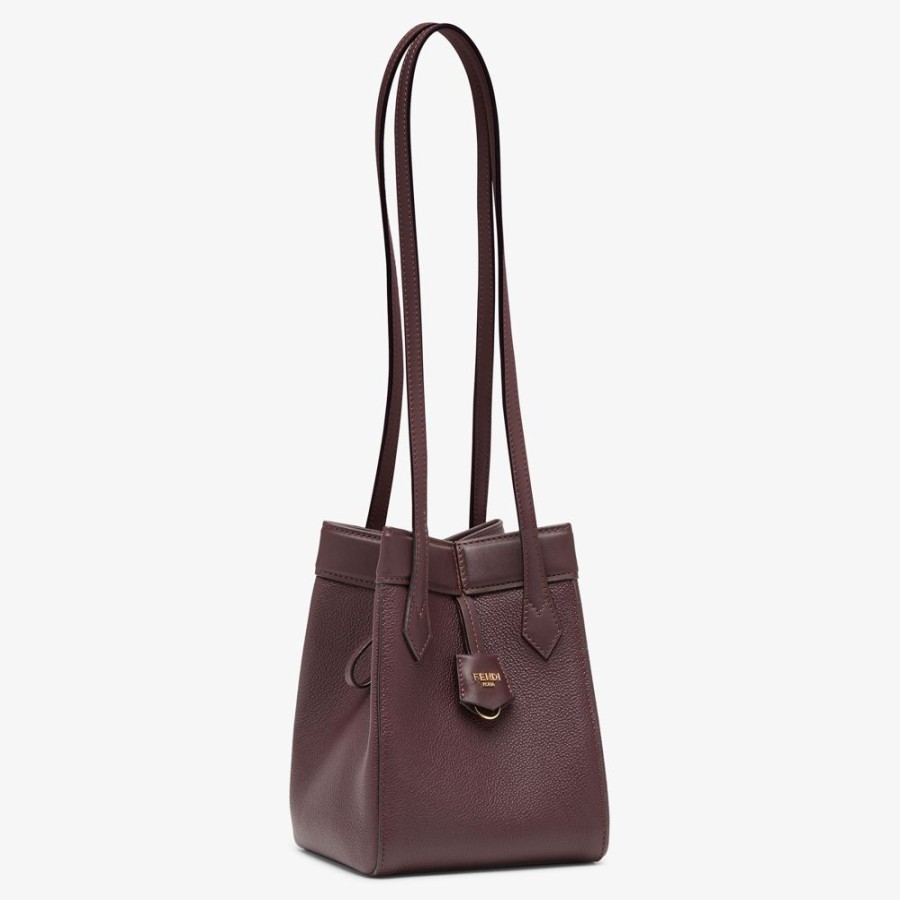 Donna Fendi Borse Mini | Minibag Trasformabile In Pelle Bordeaux