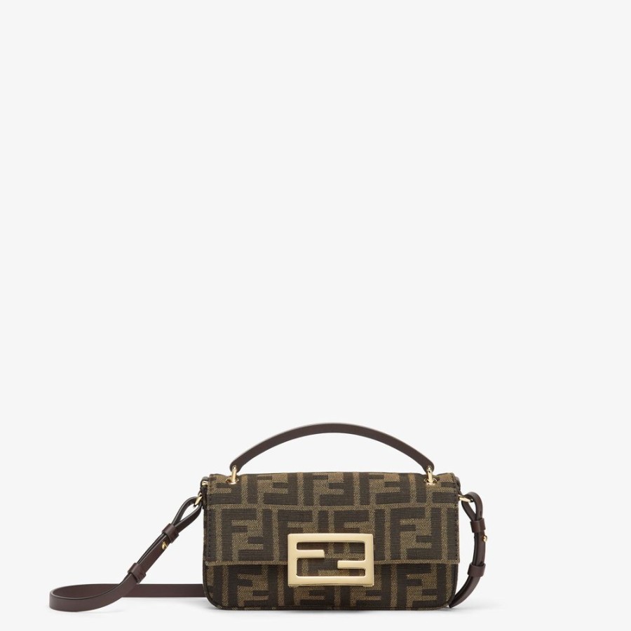 Donna Fendi Borse Mini | Borsetta In Tessuto Ff Marrone