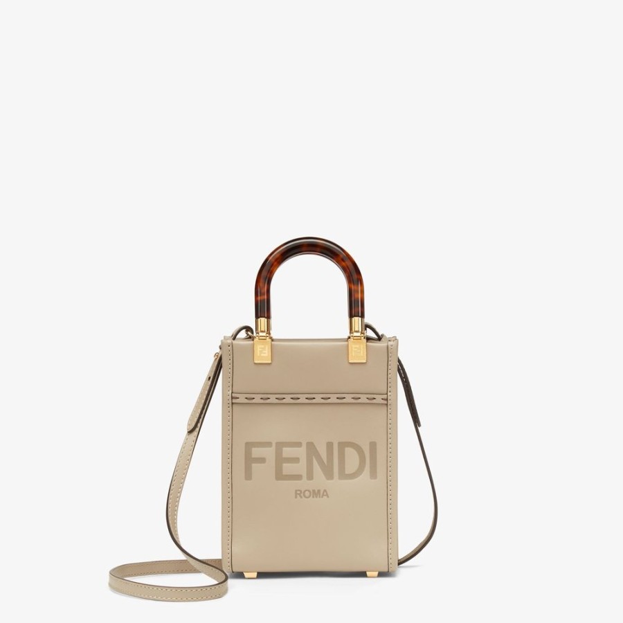 Donna Fendi Borse Mini | Minibag In Pelle Tortora