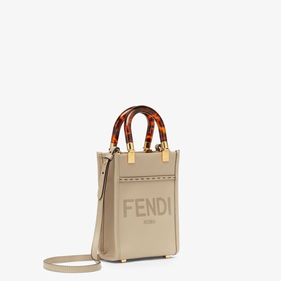 Donna Fendi Borse Mini | Minibag In Pelle Tortora