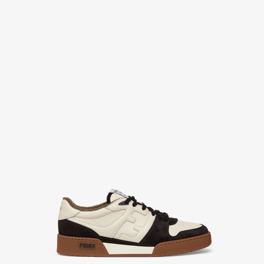 Uomo Fendi Sneakers | Low Top In Suede Nera