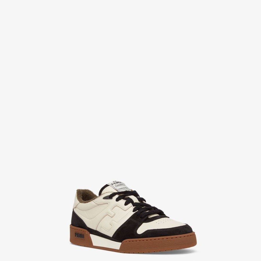 Uomo Fendi Sneakers | Low Top In Suede Nera