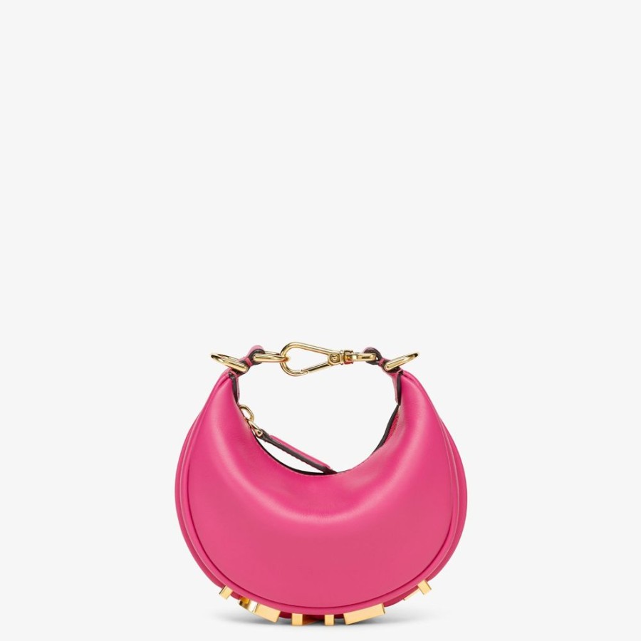 Donna Fendi Miniature Bags | Charm In Pelle Fucsia