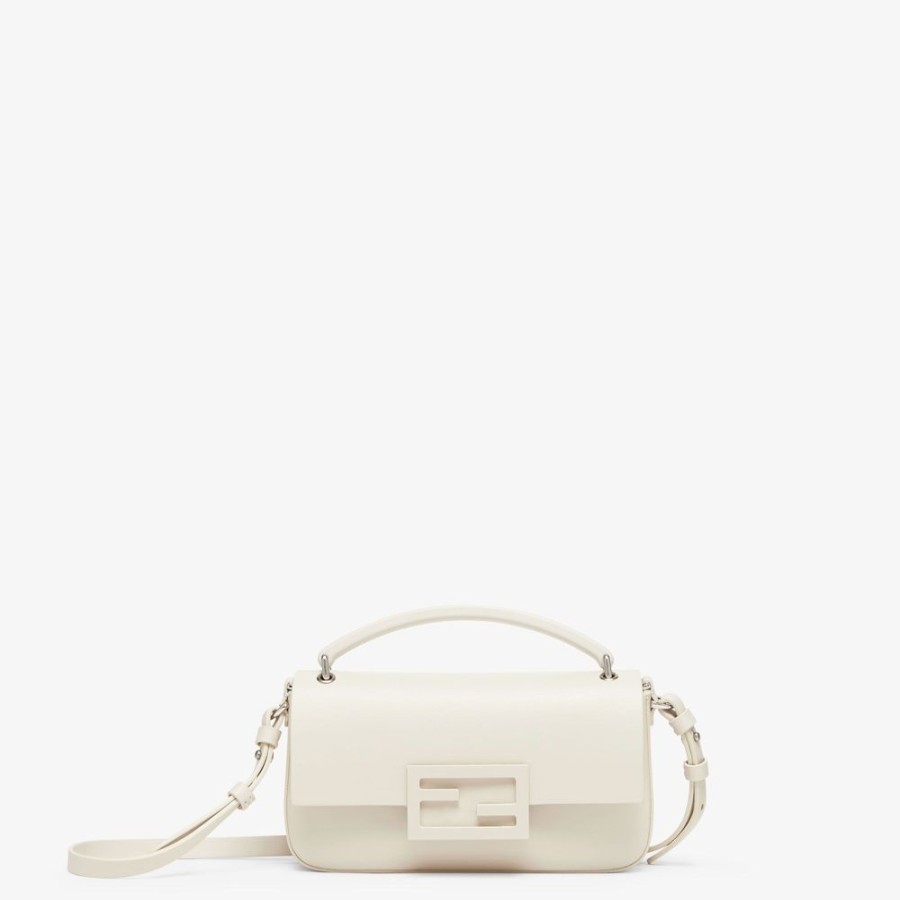 Donna Fendi Borse Mini | Pouch In Pelle Verniciata Bianca