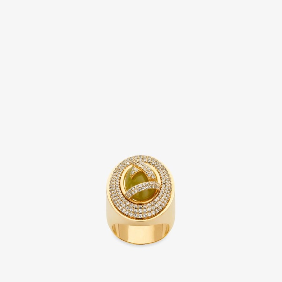 Donna Fendi Anelli | Anello In Metallo Color Oro