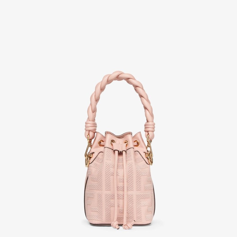 Donna Fendi Borse Mini | Minibag In Canvas Ff Rosa