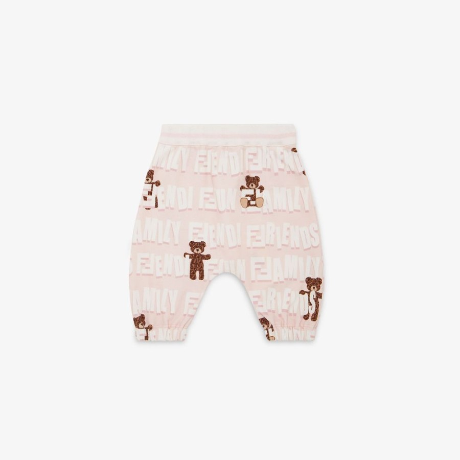 Bambini Fendi Bambina | Pantalone Baby In Felpa Con Stampa Multicolor