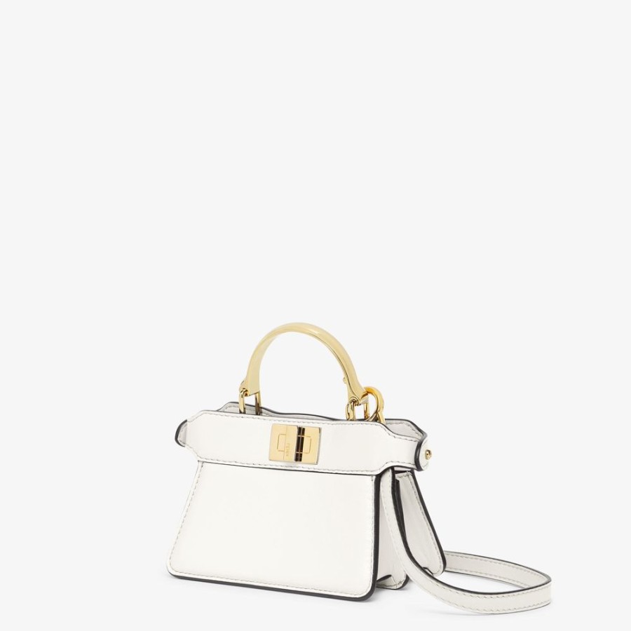 Donna Fendi Miniature Bags | Minibag In Nappa Bianca