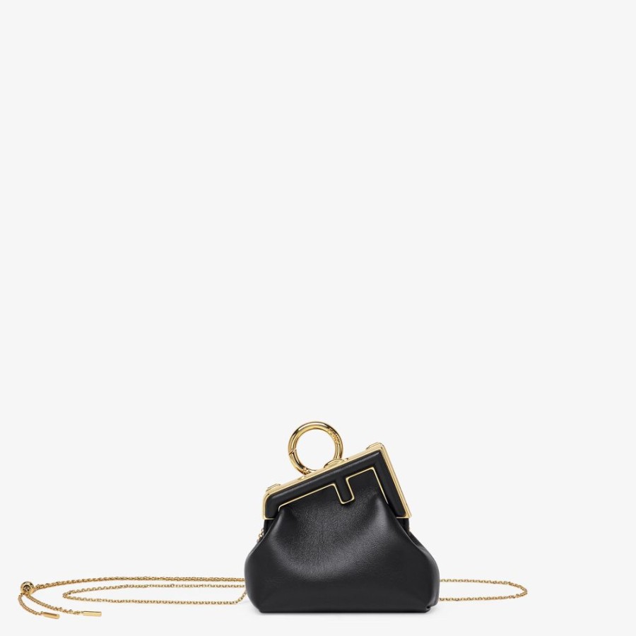 Donna Fendi Miniature Bags | Charm In Nappa Nera