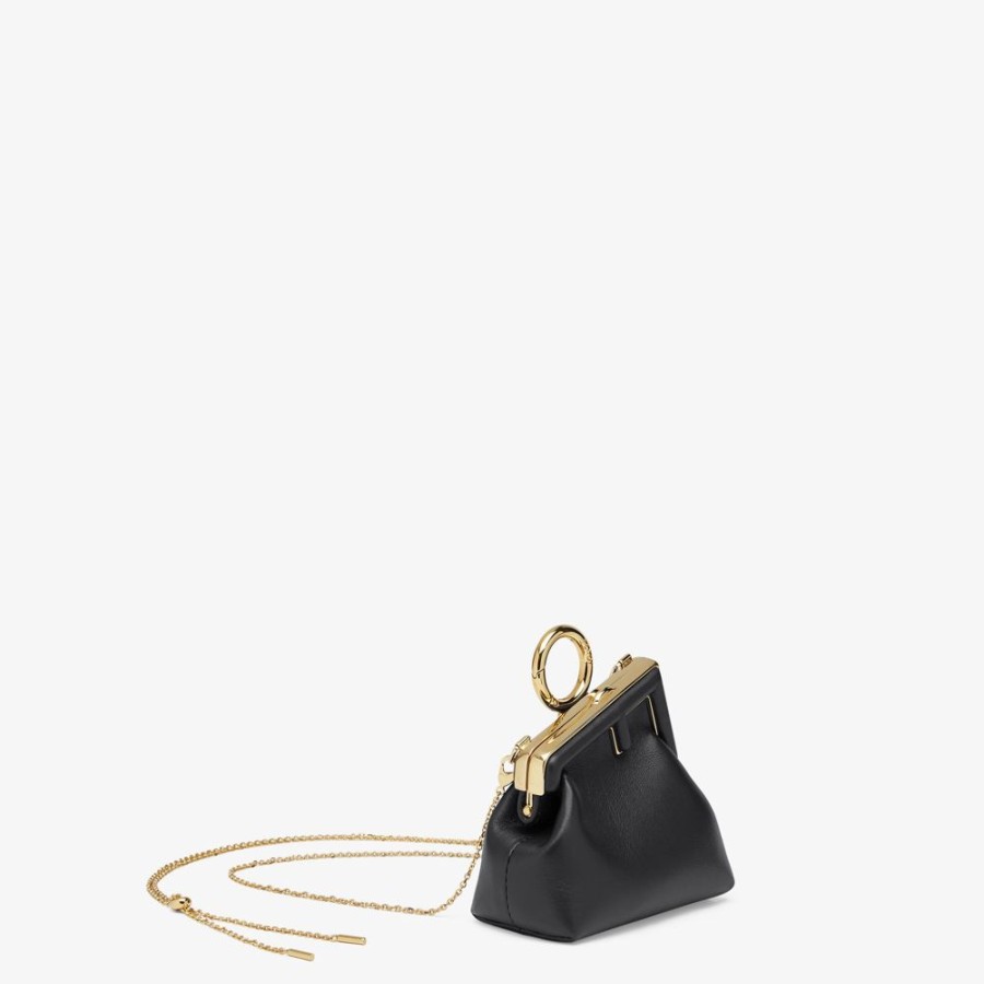 Donna Fendi Miniature Bags | Charm In Nappa Nera