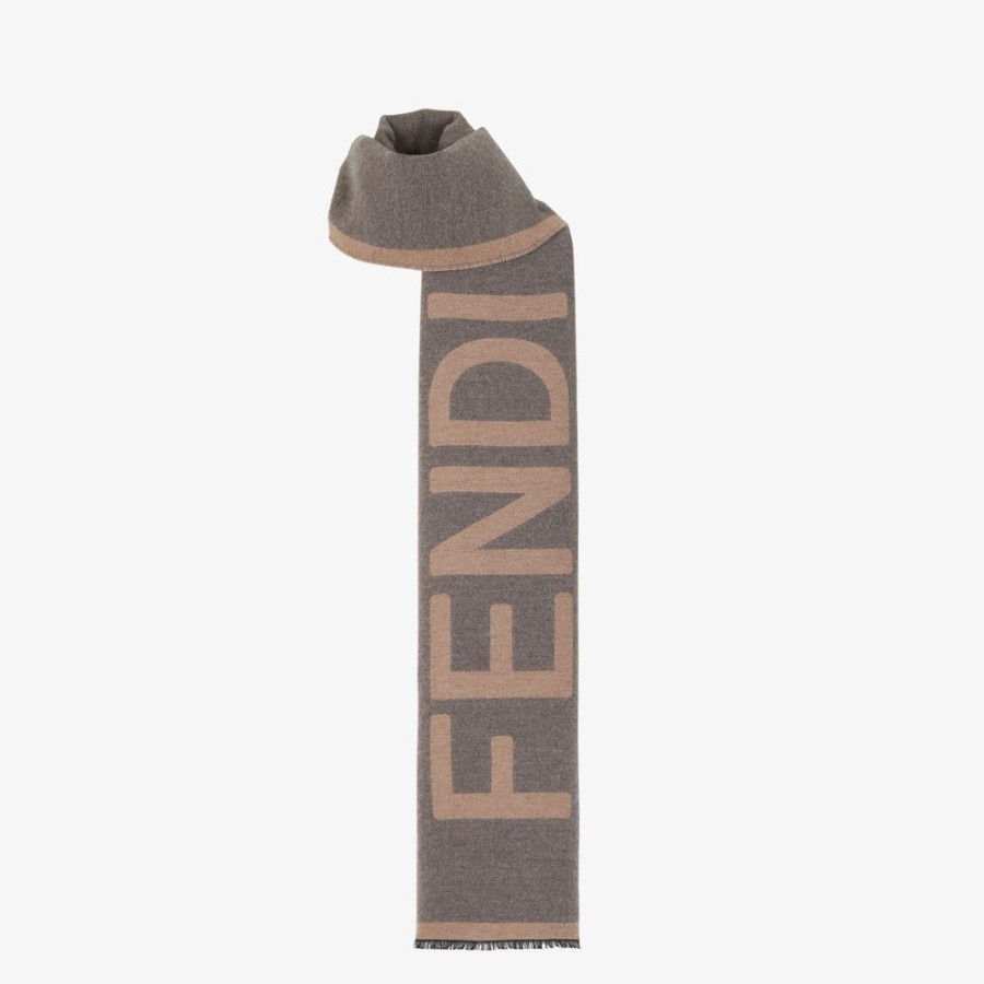 Uomo Fendi Sciarpe | Sciarpa In Lana E Seta Multicolor